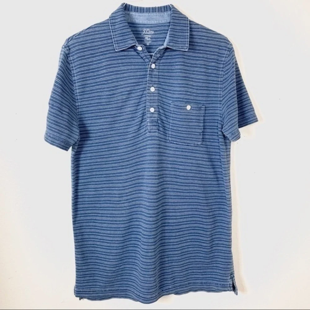 J.Crew Indigo blue Line short sleeve size M